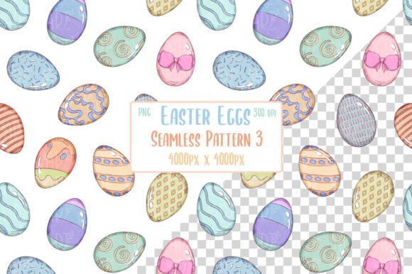 Download Easter Eggs Hand Drawn Pattern 3 - Easter egg Collection