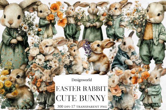 Download Easter Rabbit , Cute Bunny Clipart - Cute bunny clipart Collection