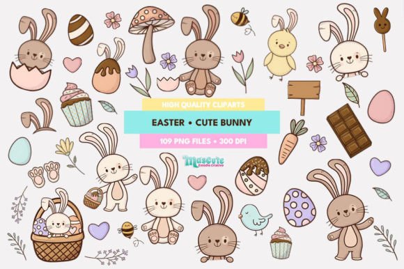Download Easter Cute Bunny Clipart, Illustrations - Cute bunny clipart Collection