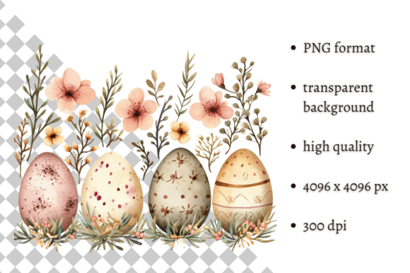 Download Watercolor Easter Eggs Clipart PNG - Easter egg Collection