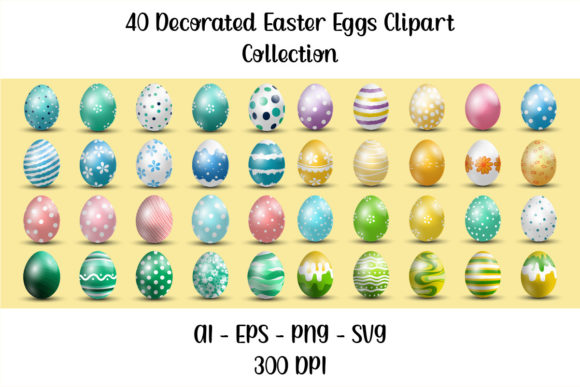 Download 40 Decorated Easter Eggs Collection - Easter egg Collection
