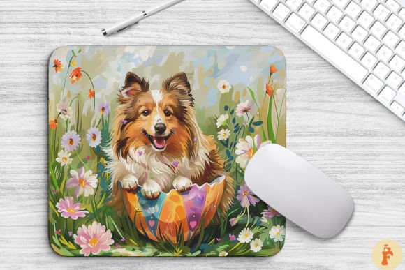 Download Cheerful Dog in Easter Egg Background - Easter egg Collection