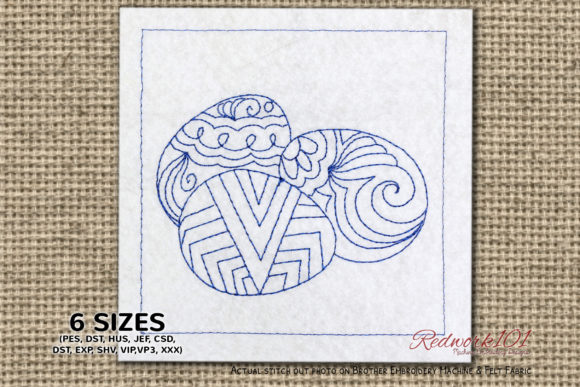 Download Decorated Easter Eggs Redwork - Easter egg Collection