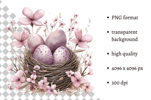 Download Watercolor Lavender Easter Eggs Clipart - Easter egg Collection