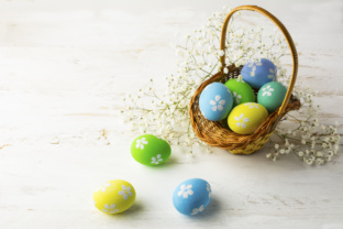 Download Decorated Easter Eggs in the Basket - Easter egg Collection