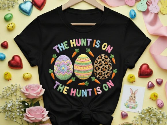 Download The Hunt is on Easter Eggs Tshirt Png - Easter egg Collection